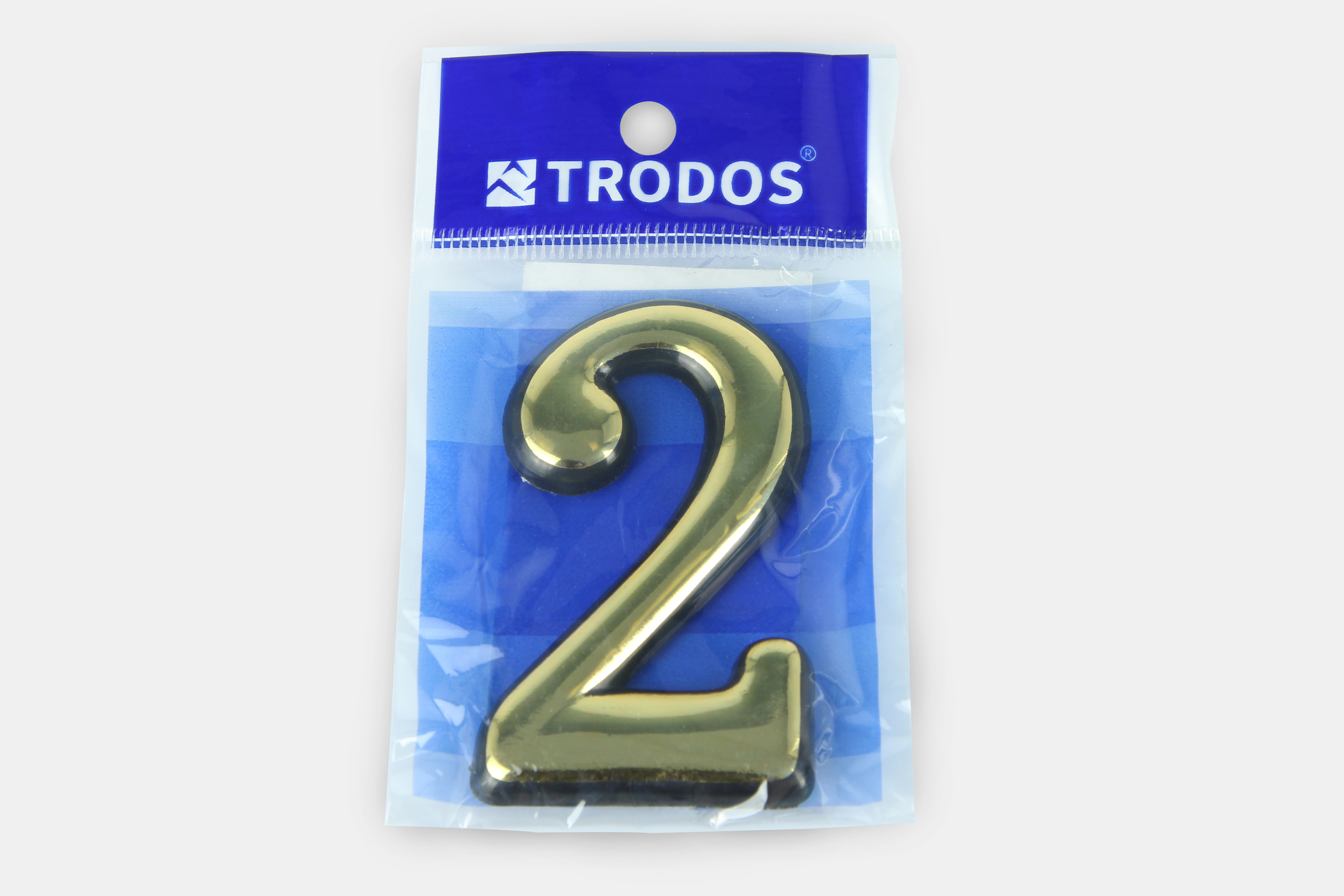 Цифра дверная Trodos "2" золото