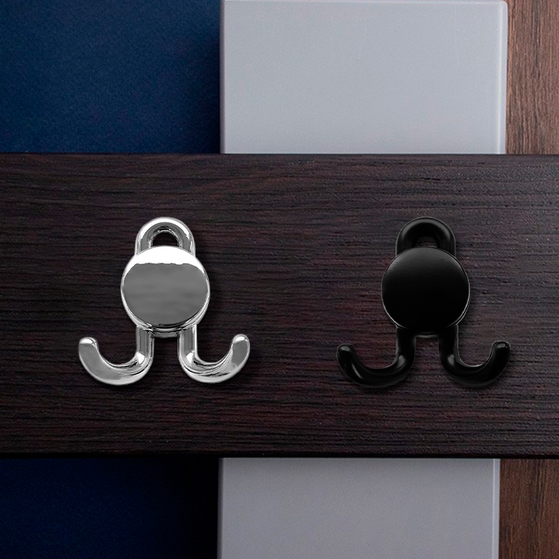 Крючок мебельный Trodos "DMZ-30020" 2-рожковый, сплав ЦАМ, хром