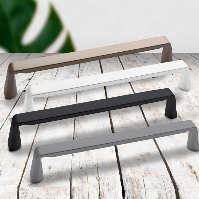 Ручка-скоба мебельная Trodos "DMZ-22707" 160мм сплав ЦАМ 141гр, белый матовый