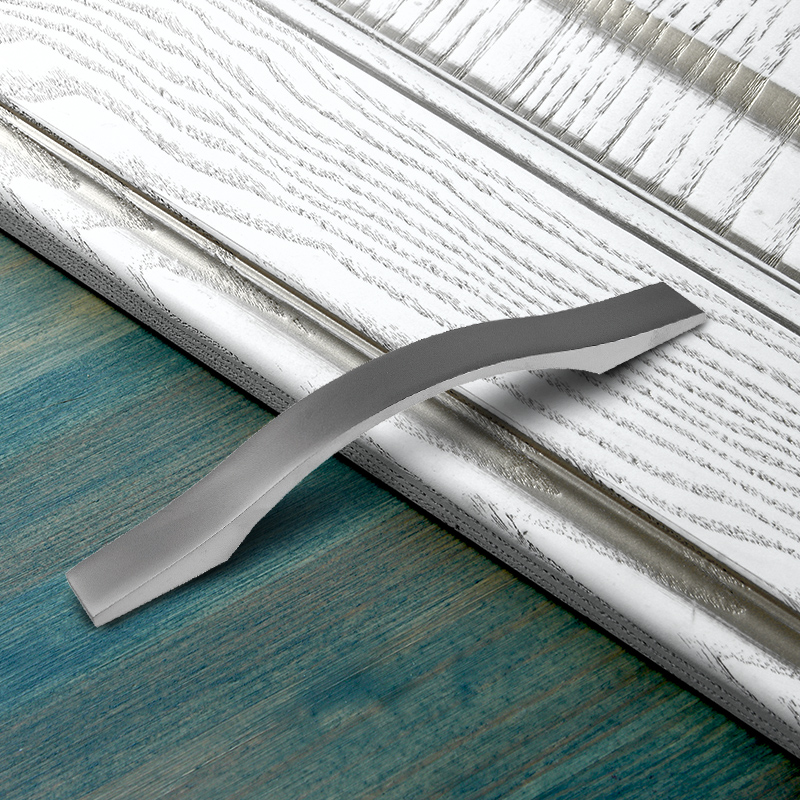 Ручка-скоба мебельная Trodos "ZY-98" 128мм алюминий 44гр, хром матовый, хедер