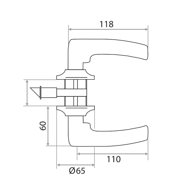 Ручка-защелка Trodos ЗВ6-05 золото