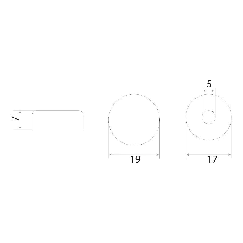 Зеркалодержатель сквозного крепления Trodos "102" D17 4шт, хром