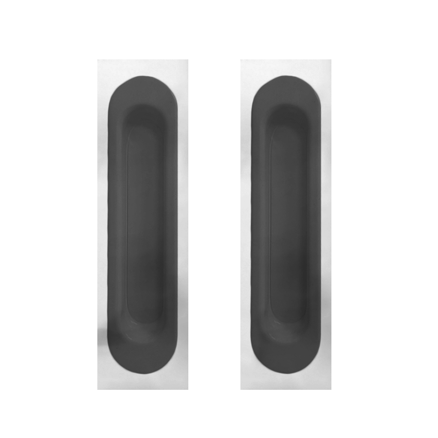 Ручка для раздвижных дверей овал, черный