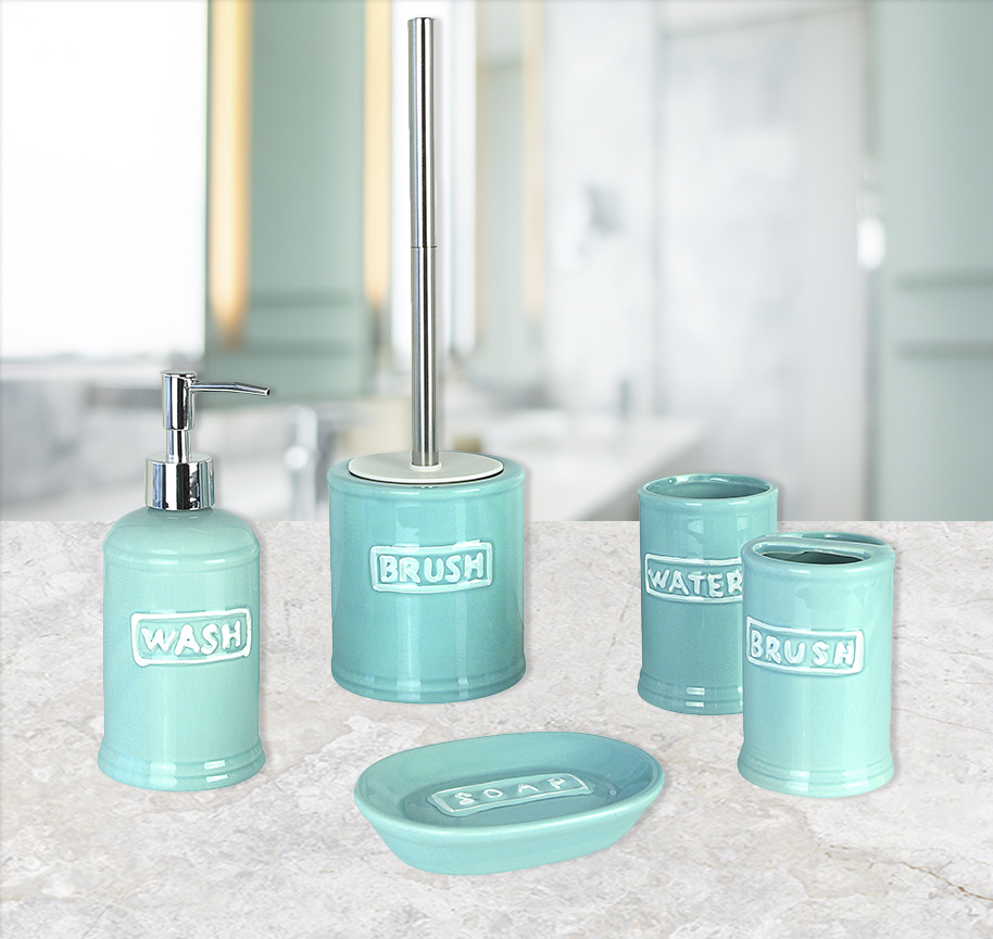 Стакан для зубных щеток Delphinium коллекция "Акварель", керамика