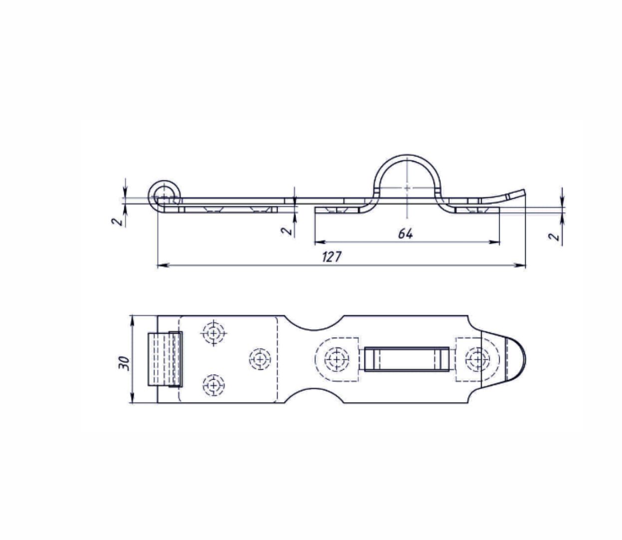 накладка дверная НД1 (L-125мм) б/п