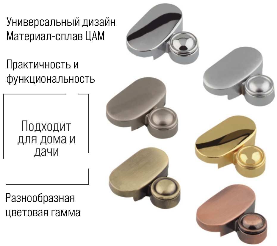 Зеркалодержатель Trodos  "2005" L38 4шт, бронза