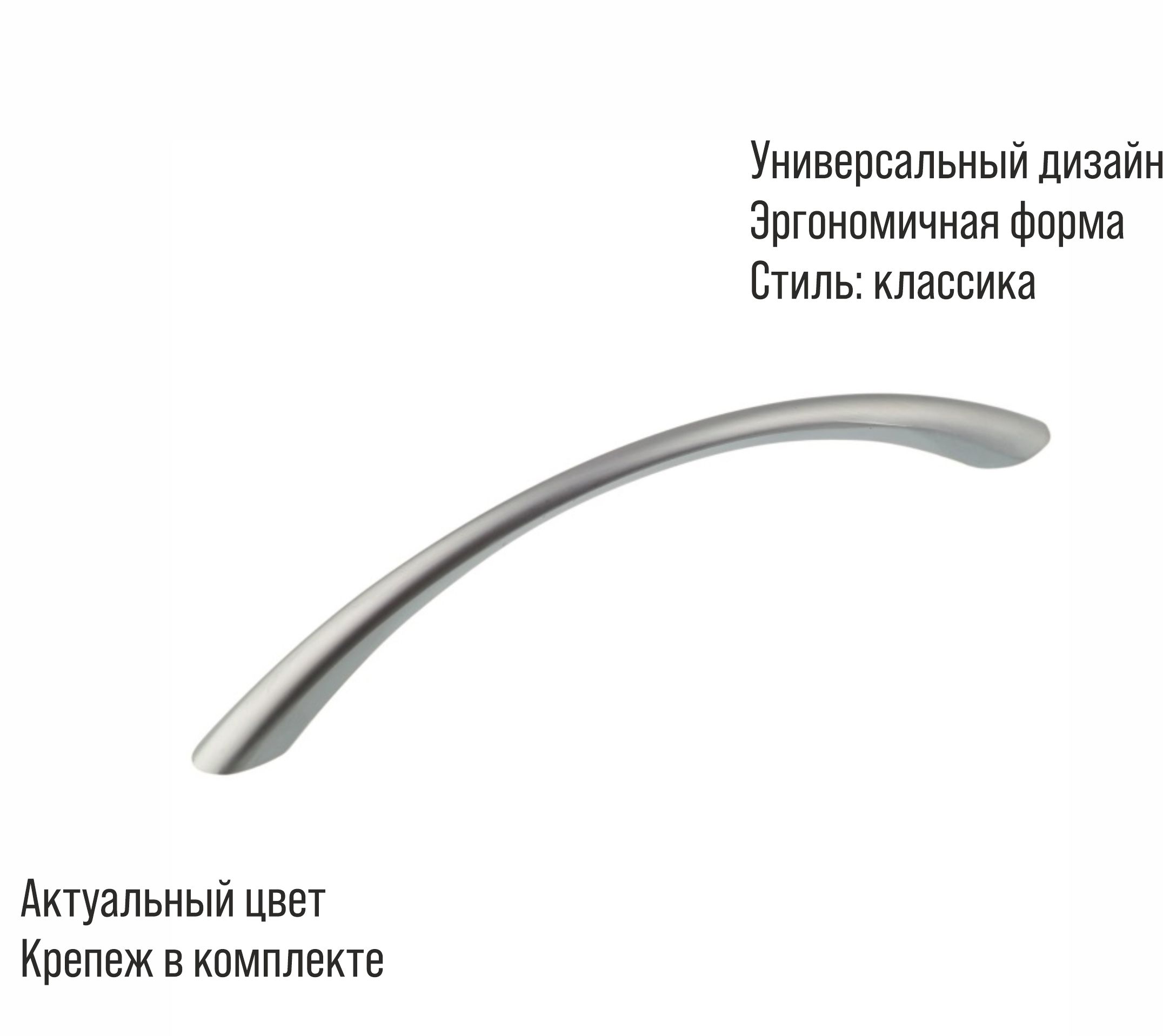 Ручка-скоба мебельная Trodos "ZY-8C" 96мм сплав ЦАМ 18гр, хром матовый