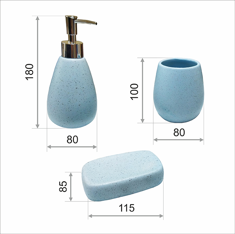 Дозатор для жидкого мыла Delphinium коллекция "Блю Стоун", керамика