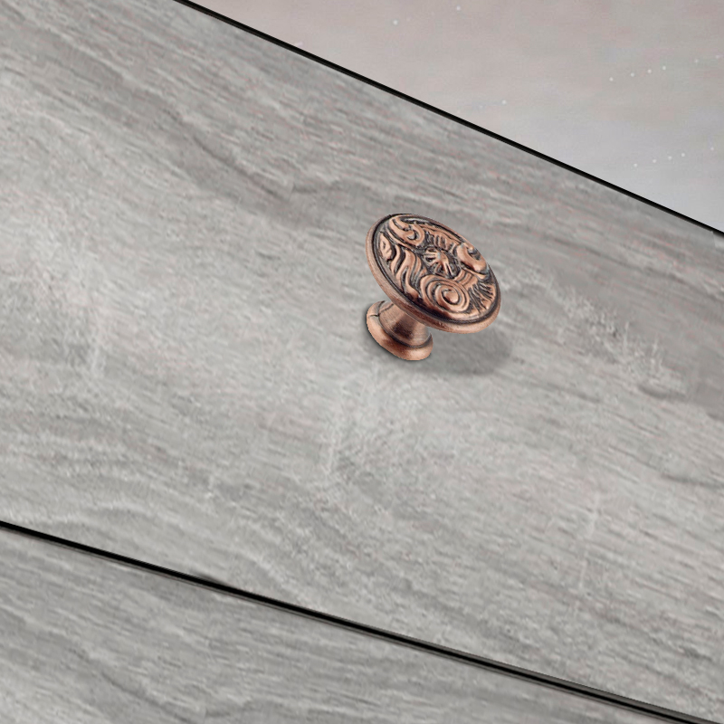 Ручка-кнопка мебельная Trodos "ZY-114" сплав ЦАМ, медь