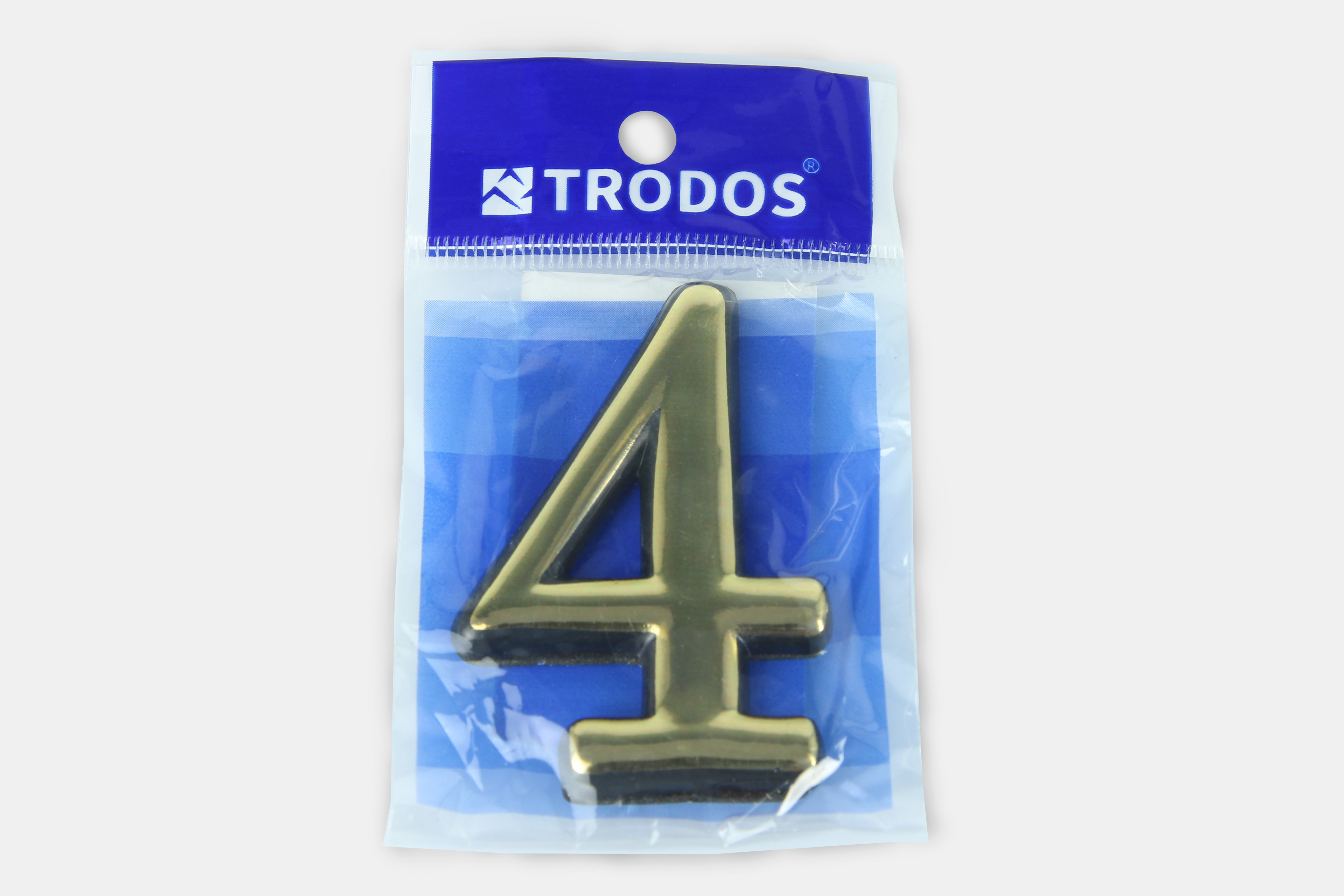 Цифра дверная Trodos "4" золото
