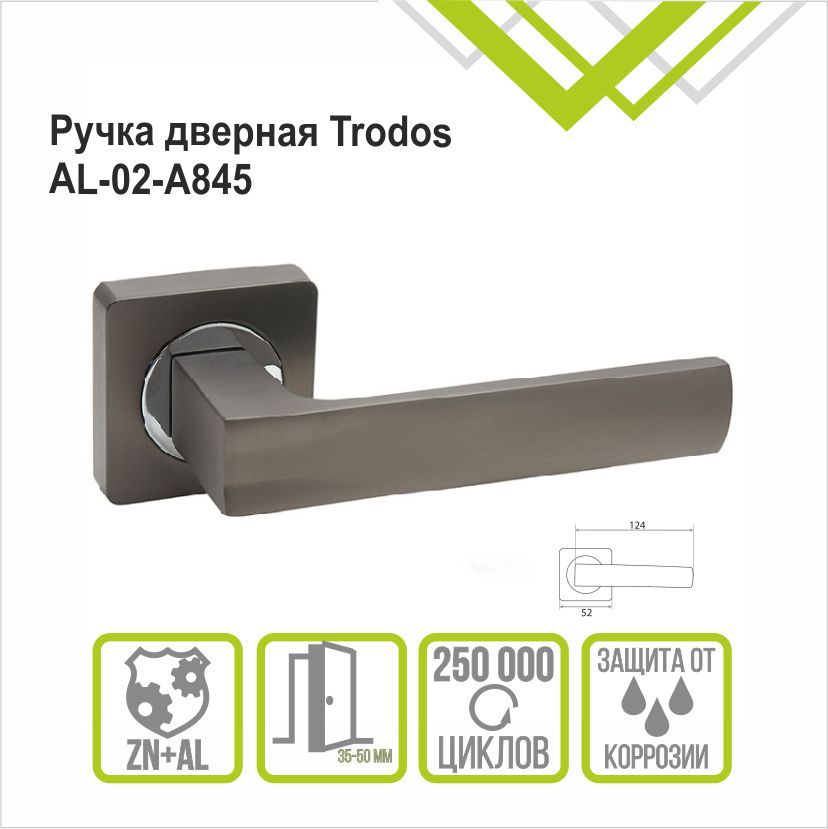 Ручка раздельная Trodos 845-02 BN черный никель