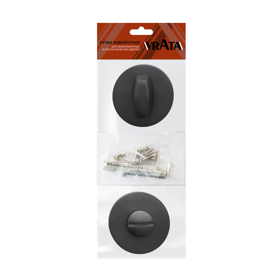 Ручка поворотная Vrata "ВК AL" серия 06 slim, графит