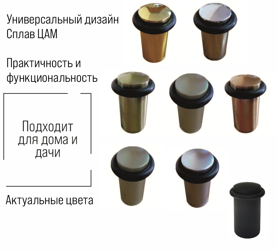 Упор дверной Trodos 151/Н58 золото