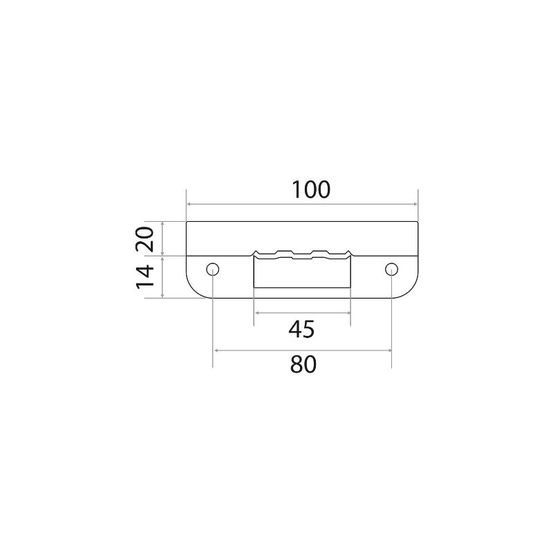 Планка ответная для финских дверей, хром