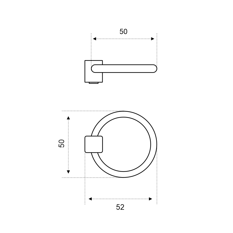 Ручка-подвеска мебельная Trodos "11203" сплав ЦАМ 40гр, черный 