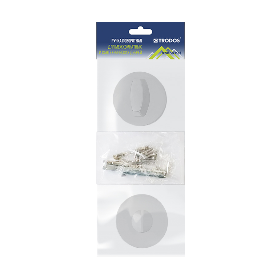 Ручка поворотная Trodos "BK" серия 06 slim, белый