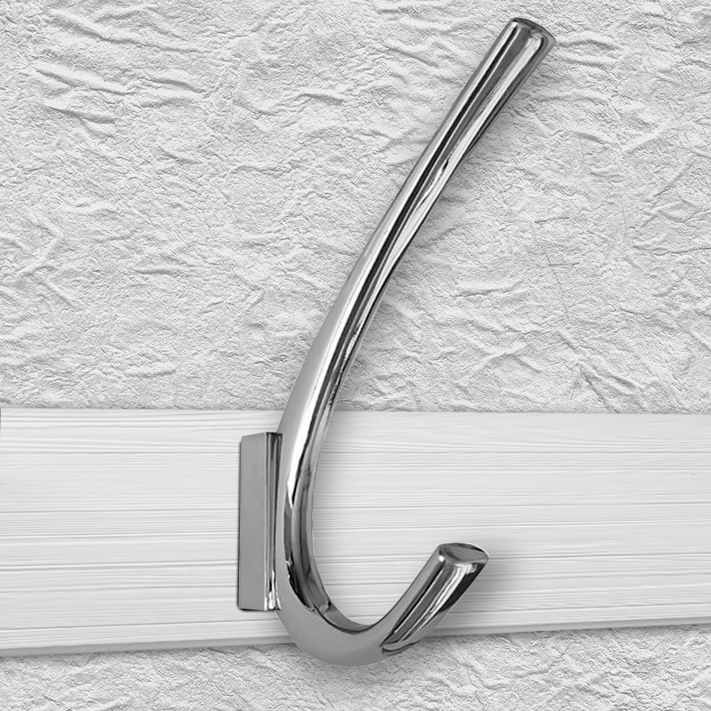 Крючок мебельный Trodos "1642" 2-рожковый, сплав ЦАМ, хром