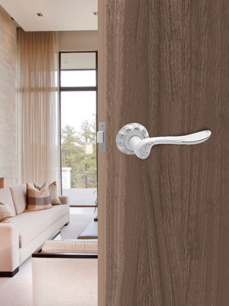 Ручка раздельная Trodos "61" серия 10, белый/хром