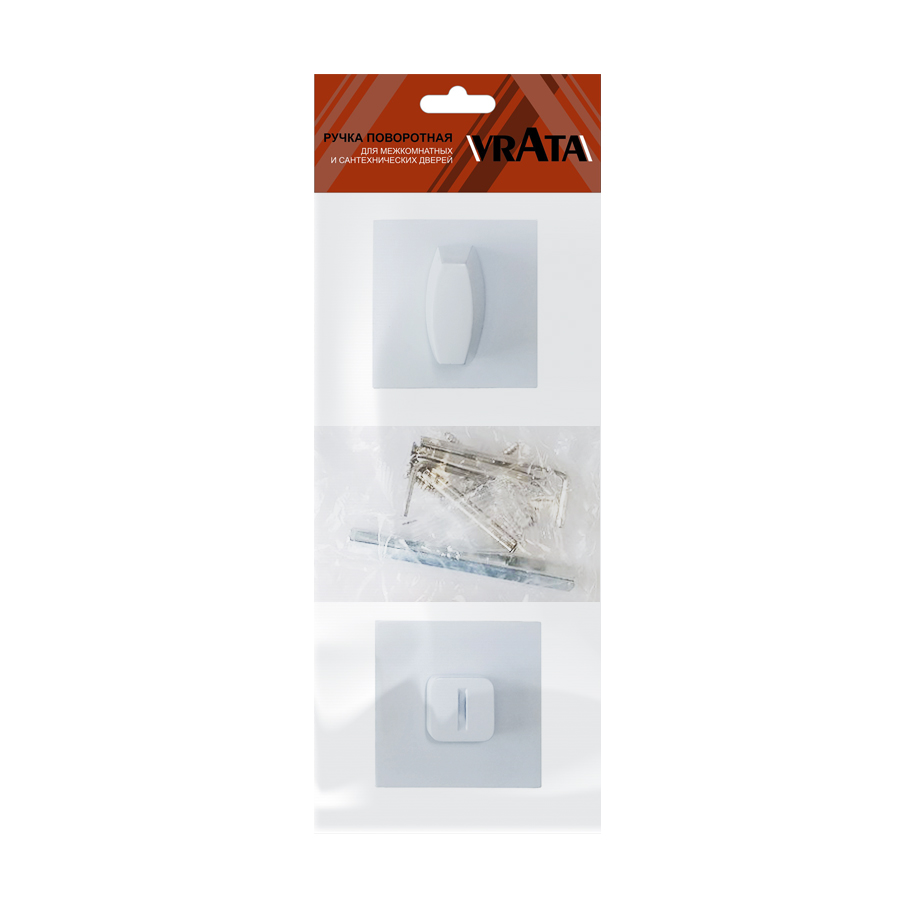 Ручка поворотная Vrata "ВК AL" серия 03 slim, белый
