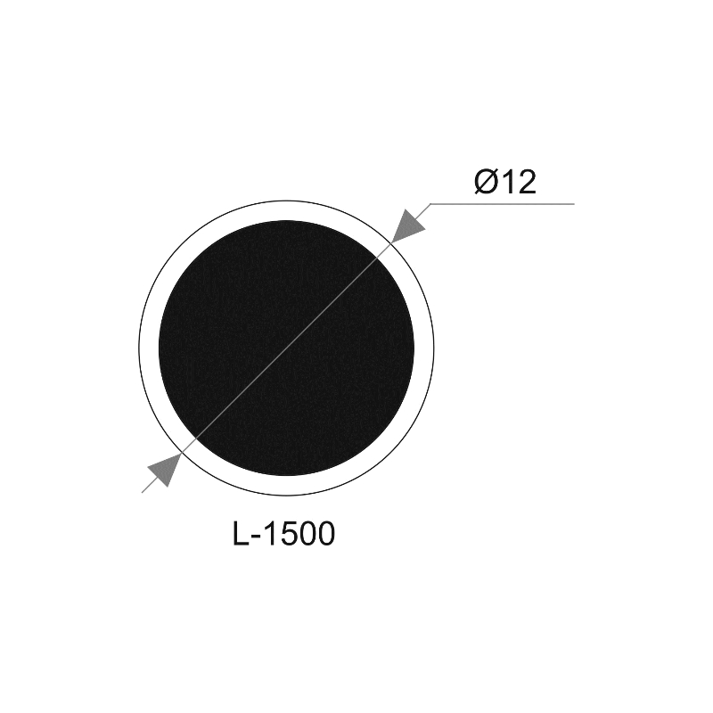 Замок тросовый Trodos 83205 велосипедный 12х1500, 2 ключа, черный