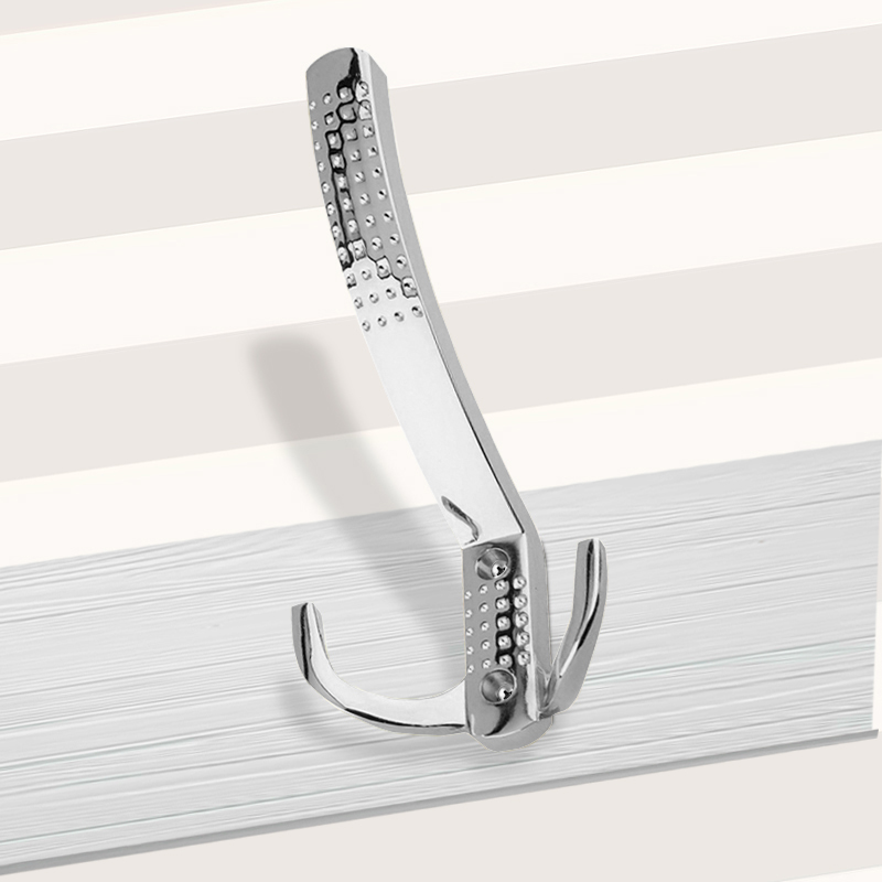 Крючок мебельный Trodos "ZY-201A" 3-рожковый, сплав ЦАМ, хром