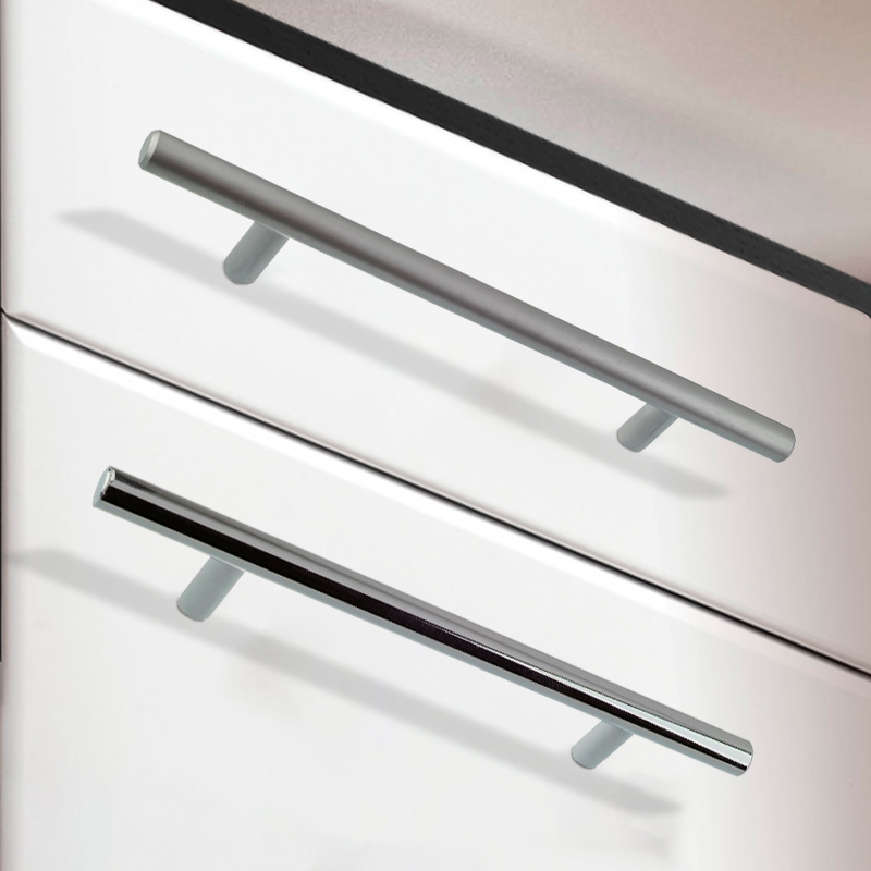 Ручка-рейлинг мебельная Trodos "8925" D10х192-252мм сталь, хром матовый