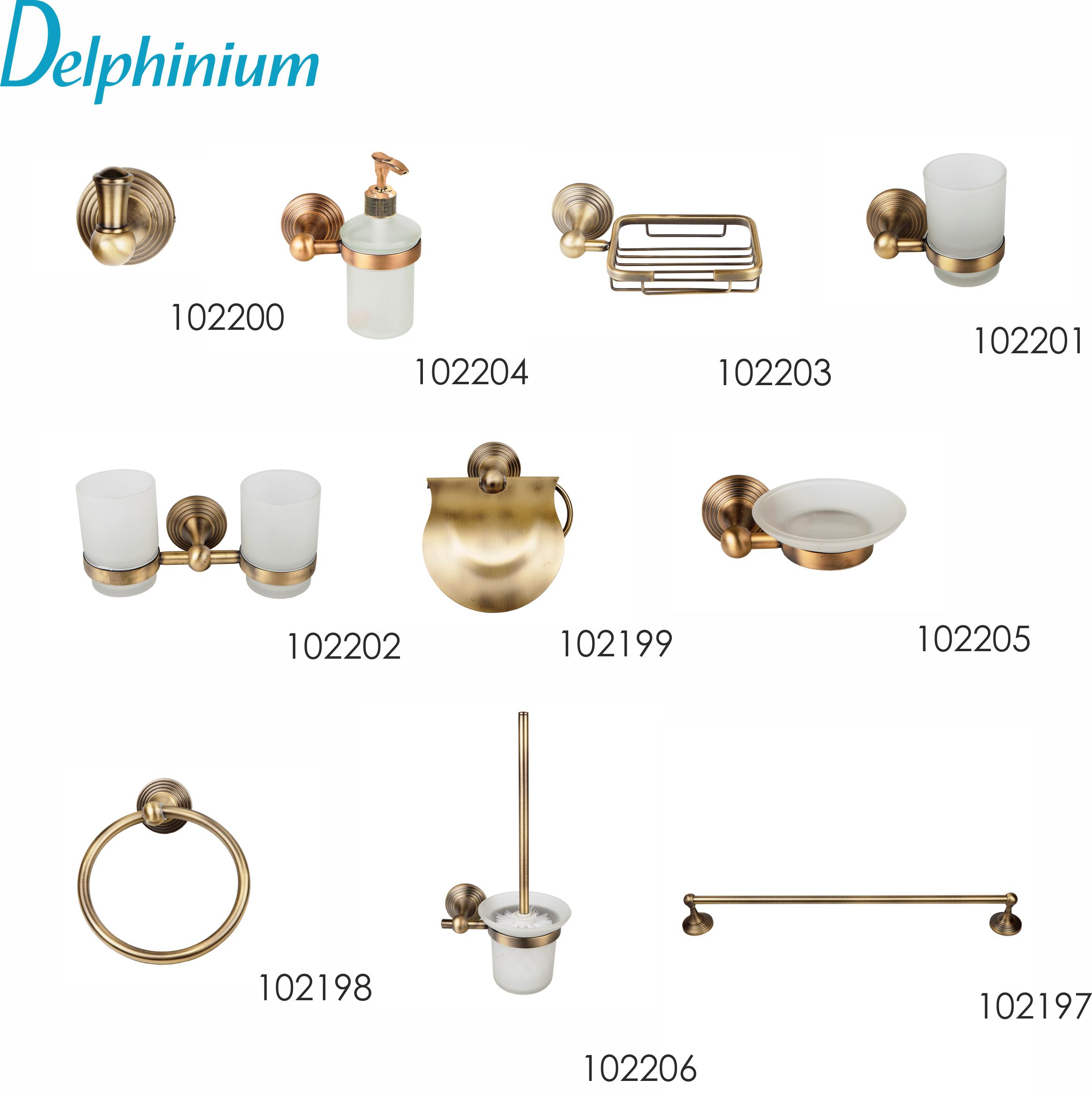 Кольцо для полотенца Delphinium коллекция "Бронза", бронза