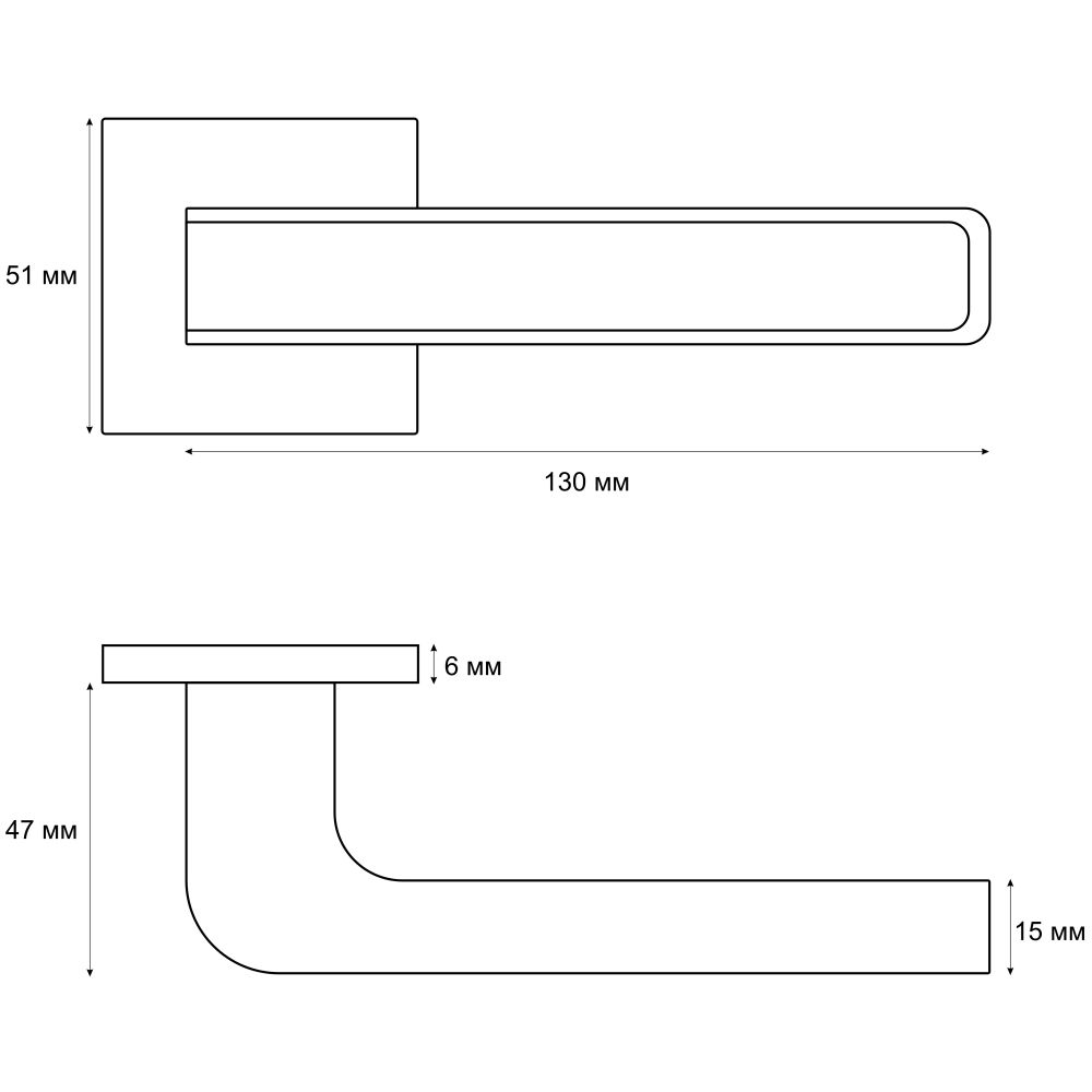 Ручка раздельная Trodos "807" серия 03 slim, белый