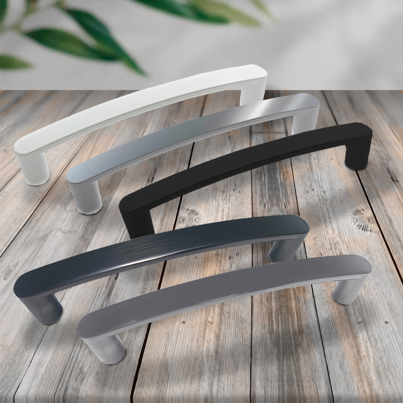 Ручка-скоба мебельная Trodos "22689" 128мм сплав ЦАМ 126гр, белый матовый