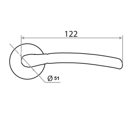 Ручка раздельная Trodos "537" серия 06 slim, золото