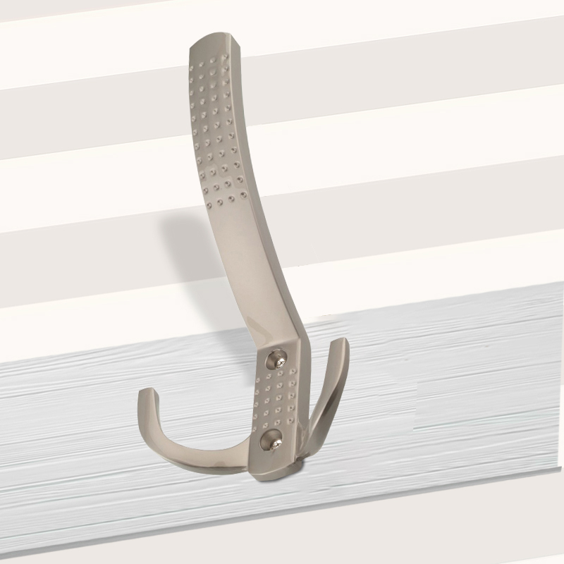 Крючок мебельный Trodos "ZY-212А" 3-рожковый, сплав ЦАМ, никель