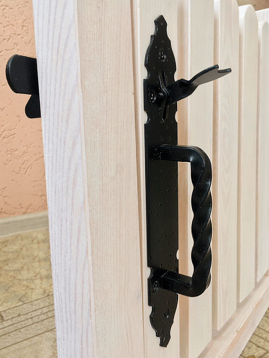 Ручка-щеколда "Декор" НОЭЗ РЩ-100 SL черный матовый (10)