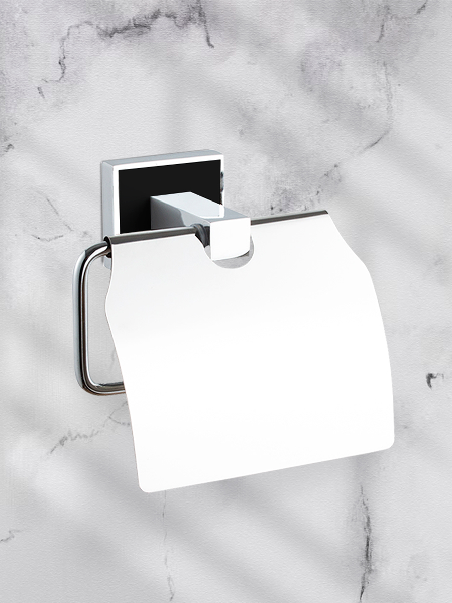  Держатель для туалетной бумаги Zenfort коллекция "Генезис" закрытый, черный