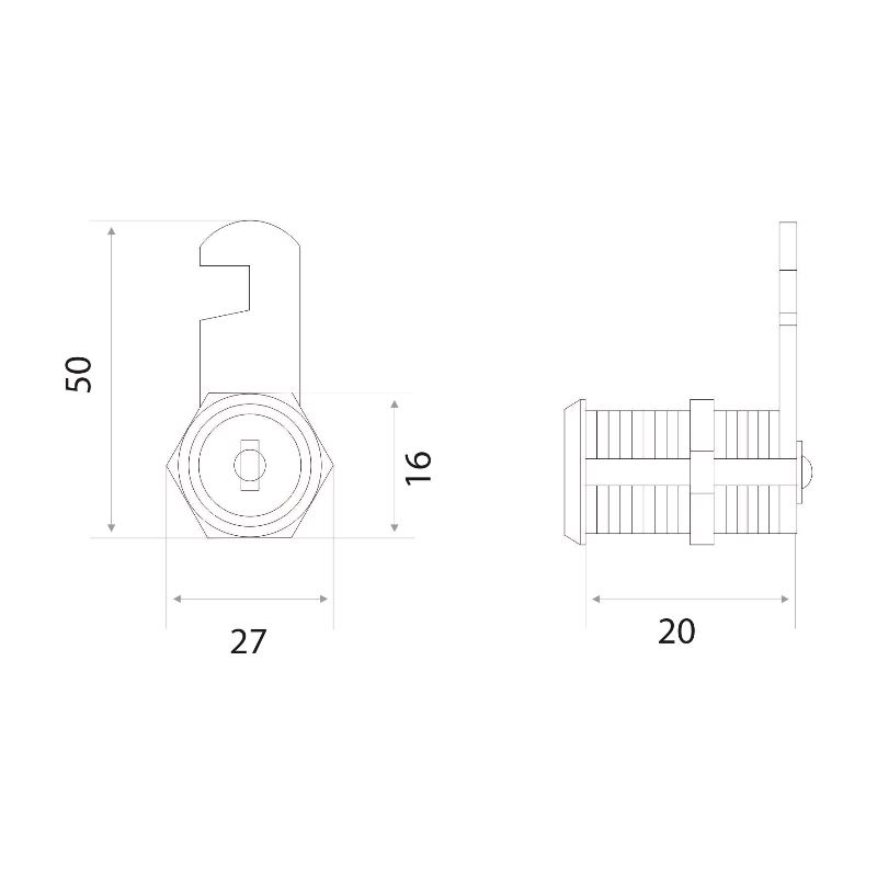 Замок почтовый Trodos "ITALY 20", хром