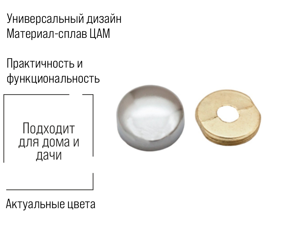 Зеркалодержатель сквозного крепления Trodos "102" D17 4шт, хром