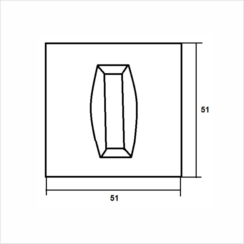Ручка поворотная Vrata "ВК AL" серия 03 slim, белый