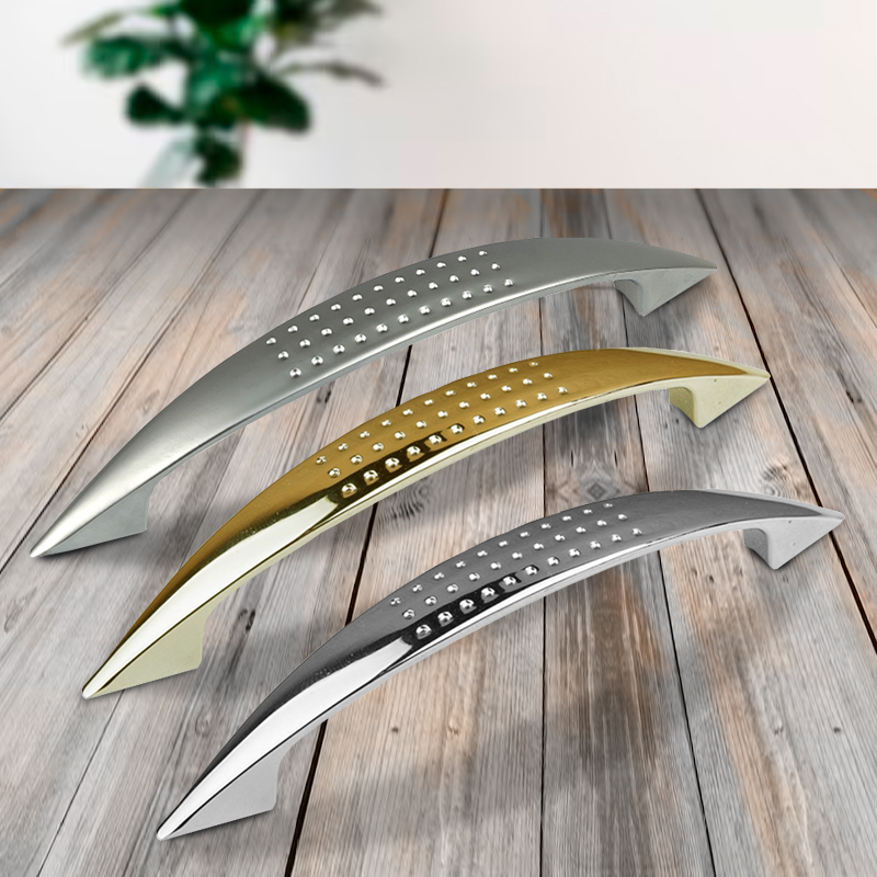 Ручка-скоба мебельная Trodos "ZY-10" 96мм сплав ЦАМ 26гр, золото