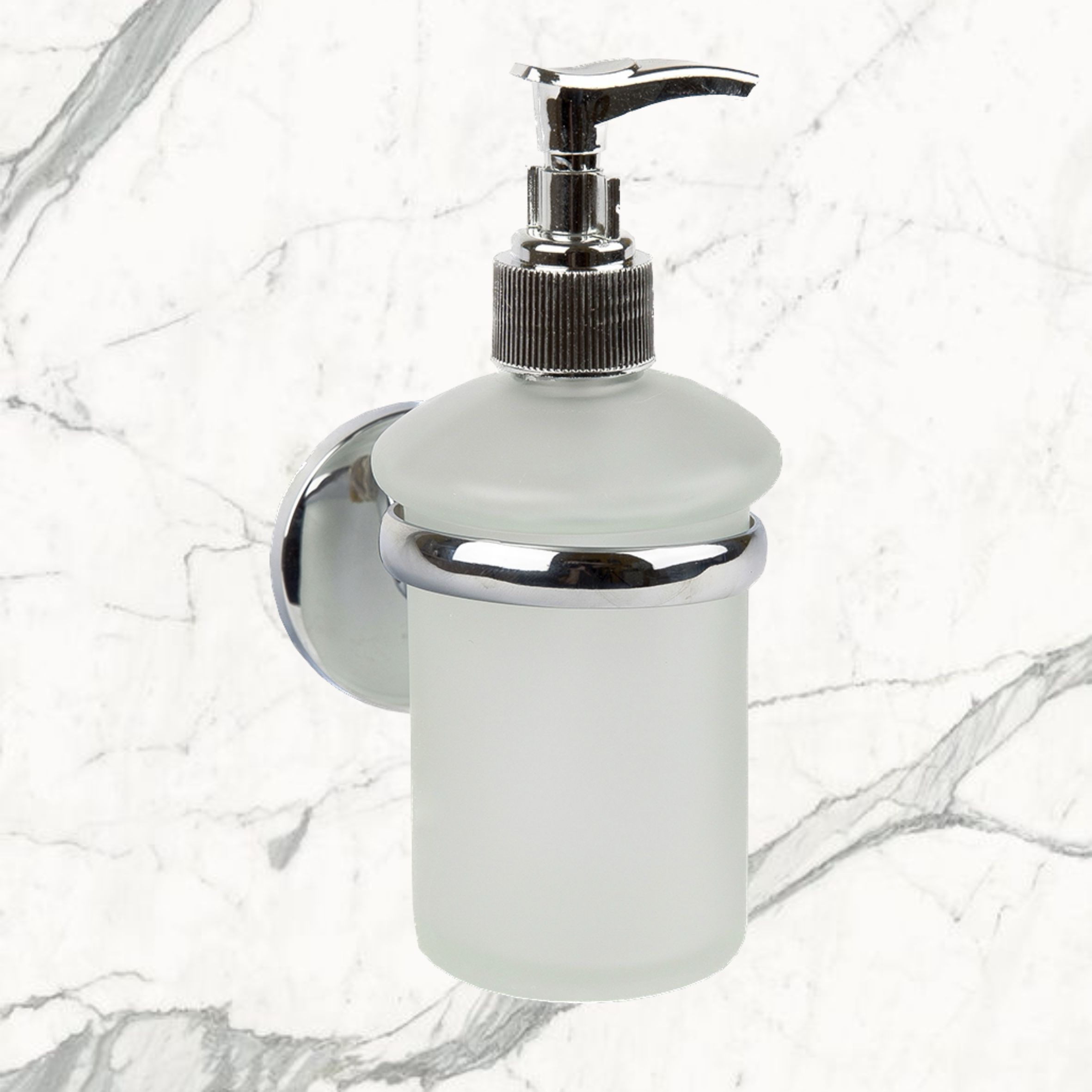 Дозатор для жидкого мыла с держателем Delphinium "41883", хром