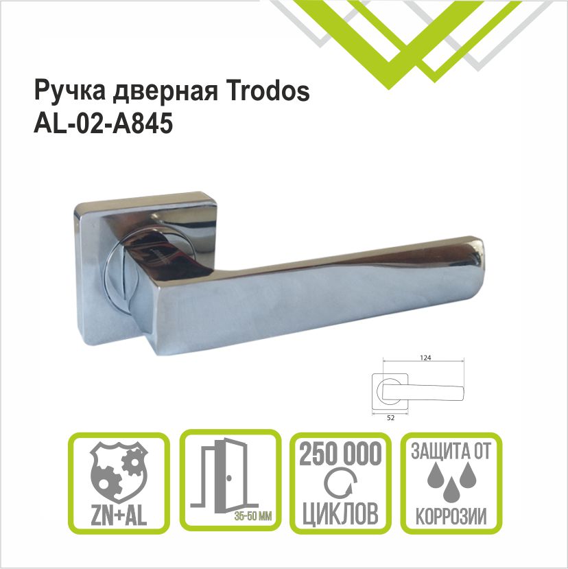 Ручка раздельная Trodos 845-02 CP хром