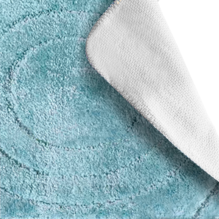 Ковер Delphinium коллекция "Вираж" микрофибра 50х80см, голубой