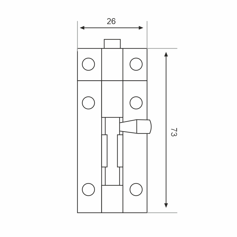 Шпингалет Trodos ZY-710/L70 CP хром