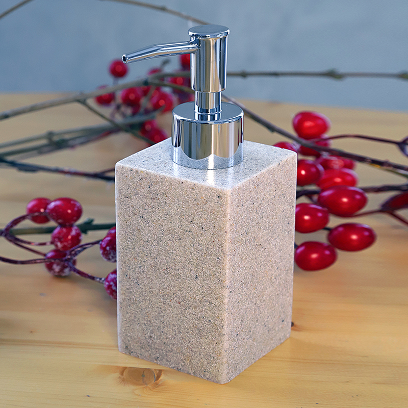Дозатор для жидкого мыла Zenfort коллекция "Светлый камень", полирезина