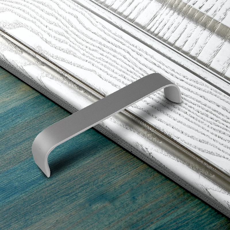 Ручка-скоба мебельная Trodos "ZY-100" 160мм алюминий 63гр, хром матовый