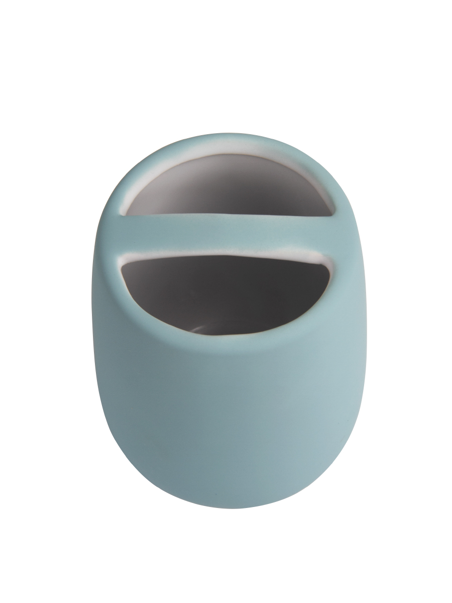 Подставка для зубных щеток Zenfort "Soft", керамика, голубой