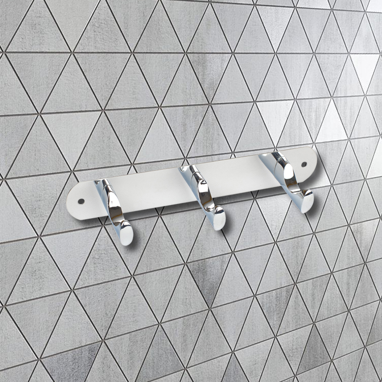 Крючок на планке Delphinium тройной "2213", хром