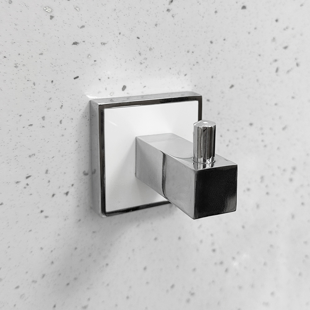 Крючок Zenfort одинарный коллекция "Генезис", белый