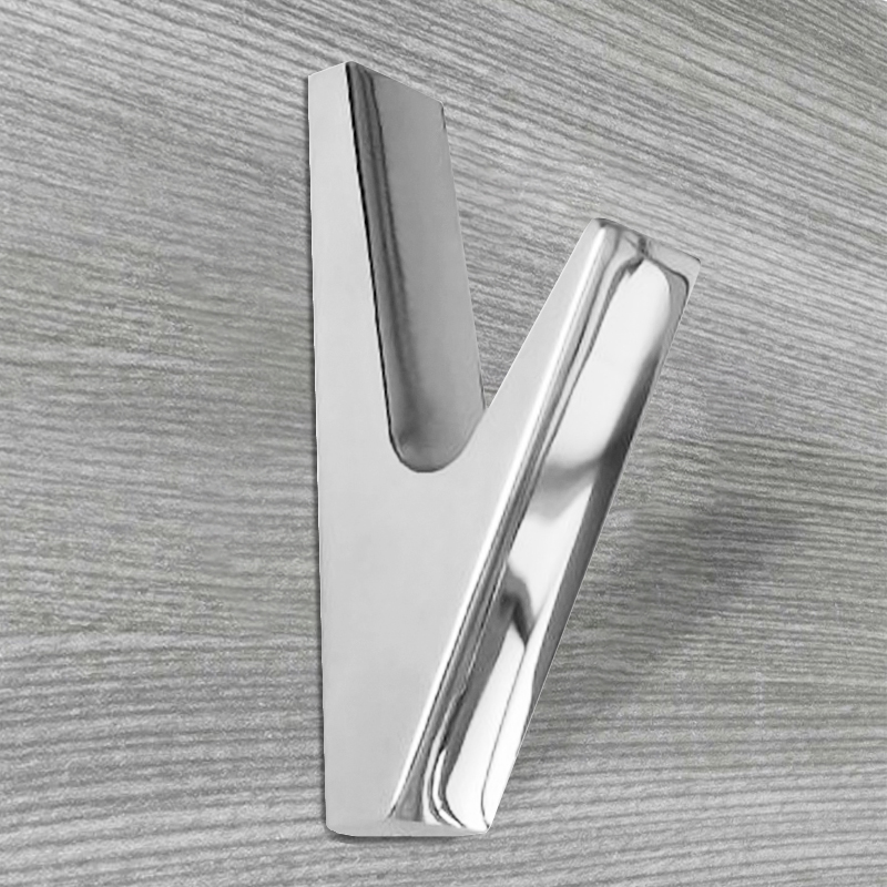 Крючок мебельный Trodos "1641" 1-рожковый, сплав ЦАМ, хром, хедер