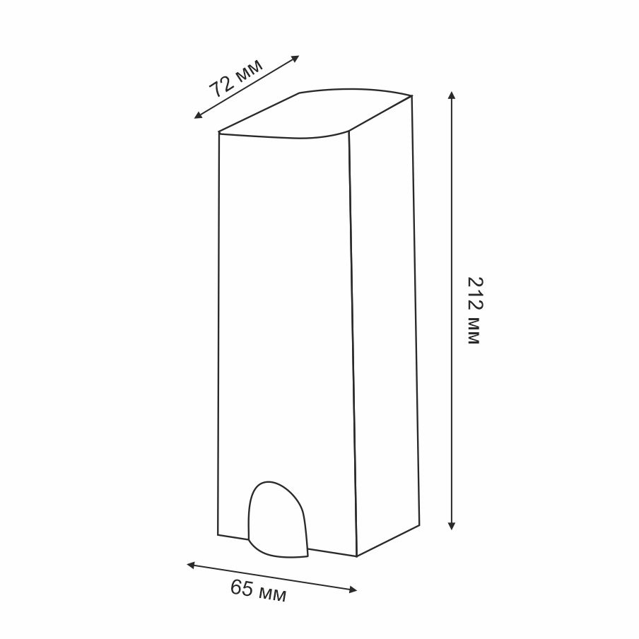 Дозатор для жидкого мыла настенный Delphinium "AH-51-1" 350мл, черный