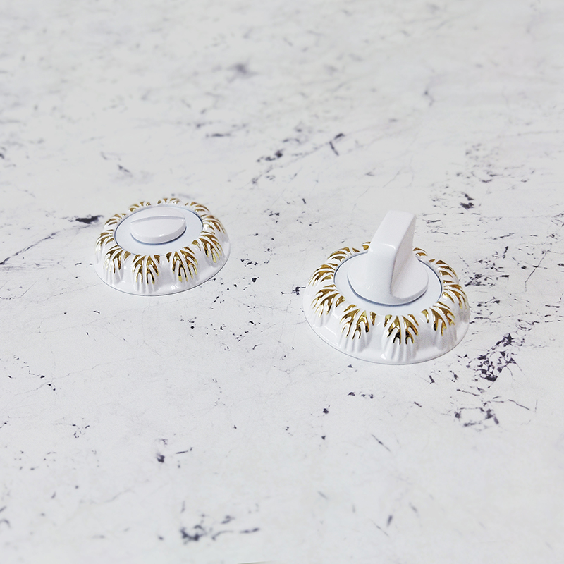 Ручка поворотная Trodos "BK" серия 10, белый/золото