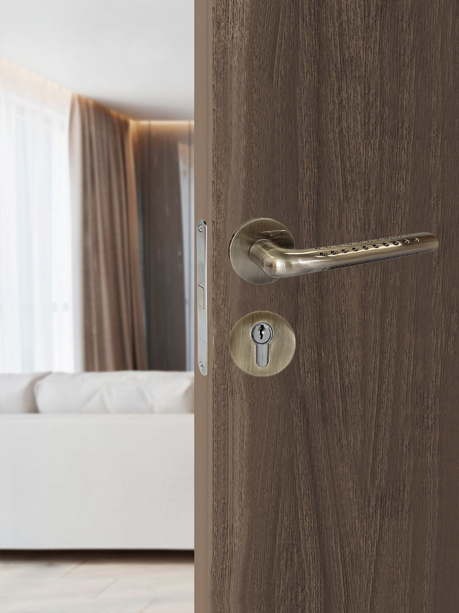 Ручка раздельная Trodos "47Р" серия 06 slim, бронза